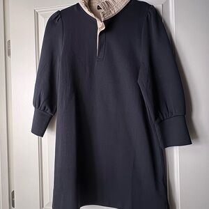 Pomander Place Navy and Cream Dress